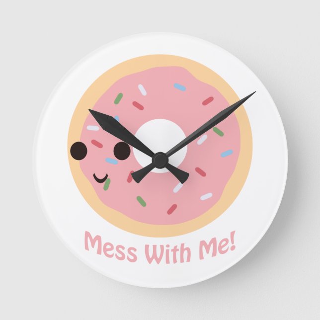 Reloj Redondo Mediano "Donut" se mete conmigo (Anverso)