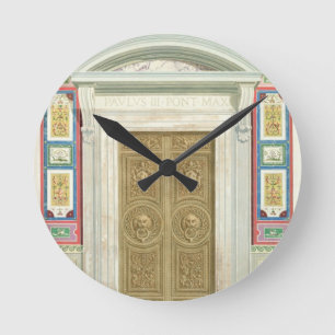 Reloj Redondo Mediano Doorway to the Raphael Loggia at the Vatican, from