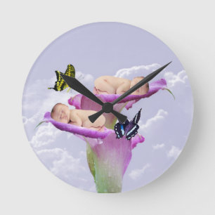 Reloj Redondo Mediano Dos veces la alegría con la invitación a ducharse 