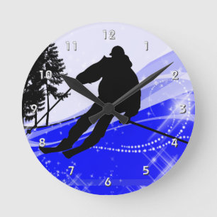 Reloj Redondo Mediano Downhill on the Ski Slope