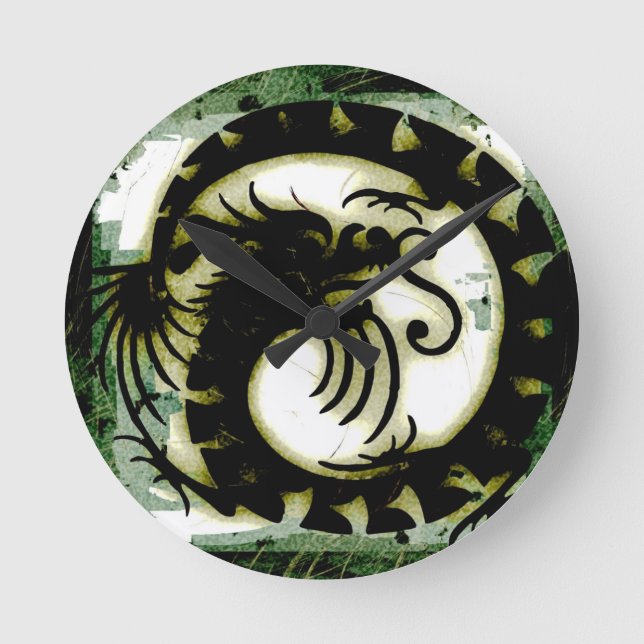 Reloj Redondo Mediano Dragón (Anverso)