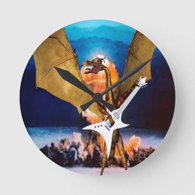 Reloj Redondo Mediano Dragón atómico (Anverso)
