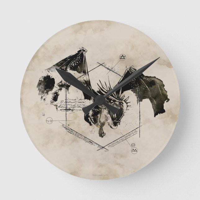 Reloj Redondo Mediano Dragón de cola húngara (Anverso)