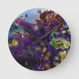 Reloj Redondo Mediano Dragon Enchantment Round Clock