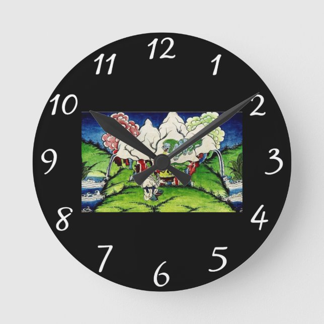 Reloj Redondo Mediano Dragón mitológico (Anverso)
