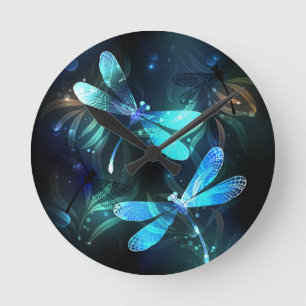 Reloj Redondo Mediano Dragonflies