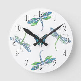 Reloj Redondo Mediano Dragonflies Wall Clock
