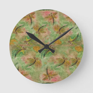 Reloj Redondo Mediano Dragonfly Cotton Candy