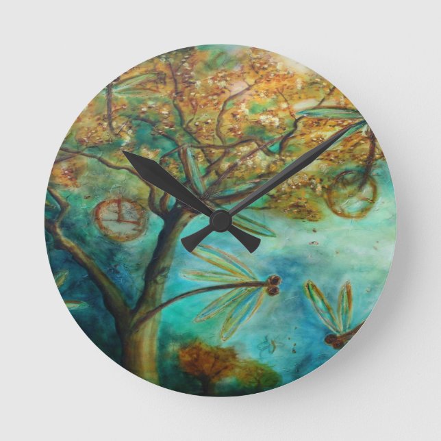 Reloj Redondo Mediano Dragonfly Flirtation (Anverso)