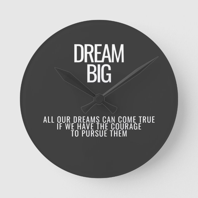 Reloj Redondo Mediano Dream Big Wall Clock (Anverso)