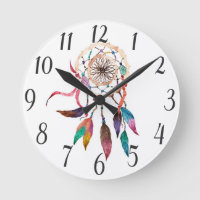 Dreamcatcher bohemio en vibrante pintura acuarela