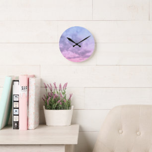 Reloj Redondo Mediano Dreamy Clouds 16 - Caribbean Sunset