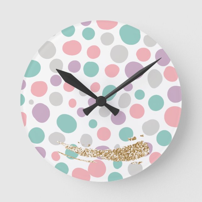 Reloj Redondo Mediano 'DreamyPastels' (Anverso)