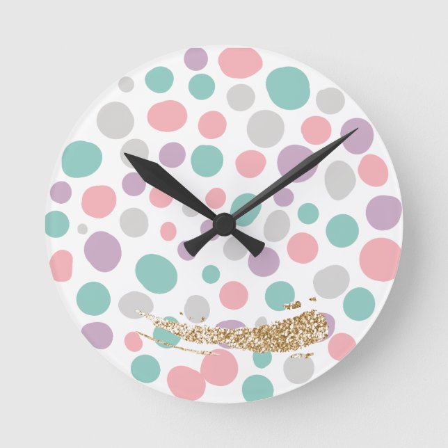 Reloj Redondo Mediano 'DreamyPastels' (Anverso)
