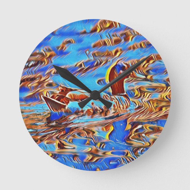 Reloj Redondo Mediano Duck O'Clock (Anverso)