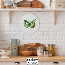 Reloj Redondo Mediano Dulce crochet verde minimalista Kiwi Fruit