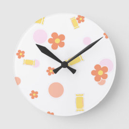 Reloj Redondo Mediano dulces y flores