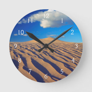 Reloj Redondo Mediano Dunas de arena y nubes