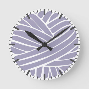 Reloj Redondo Mediano Dusky Purple Minimal Yarn Ball Round Clock