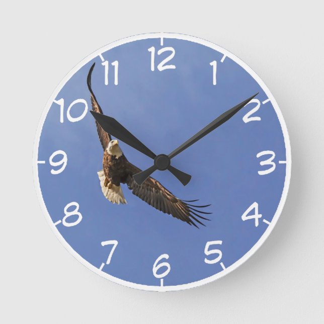 Reloj Redondo Mediano Eagle calvo altísimo (Anverso)