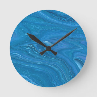 Reloj Redondo Mediano Eagle Eye 3 Guay Blue Abstract Clock