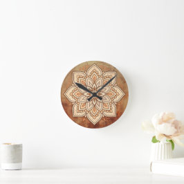 Reloj Redondo Mediano Earthy Mandala