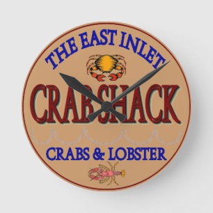 Reloj Redondo Mediano East Inlet Crab Shack Logo