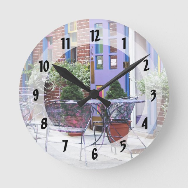 Reloj Redondo Mediano Easton PA - Asientos exteriores (Anverso)