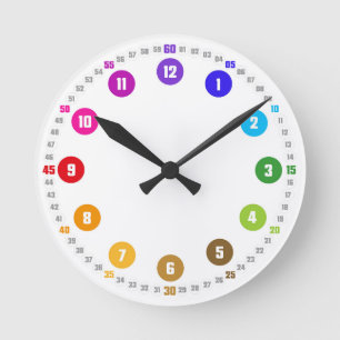 Reloj Redondo Mediano Echte Lernuhr für Kinder - Schlicht- EasyRead