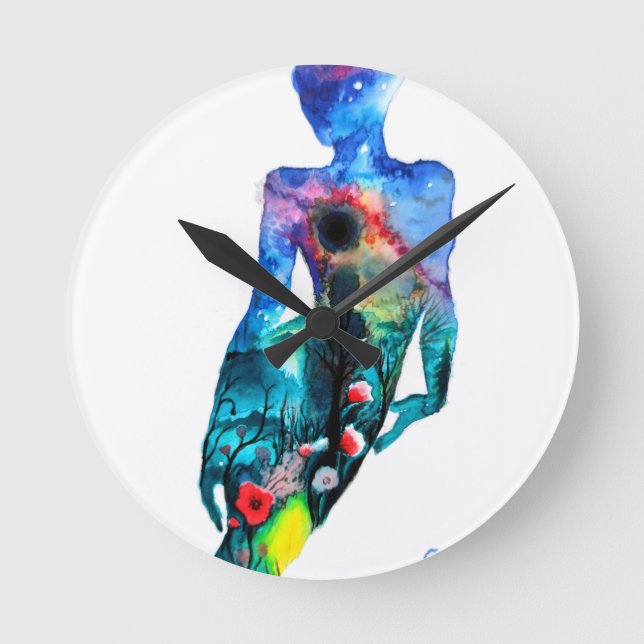 Reloj Redondo Mediano Eclipse total de corazón (Anverso)