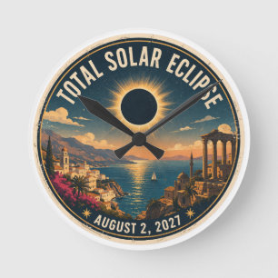 Reloj Redondo Mediano Eclipse Total de Sol 2027