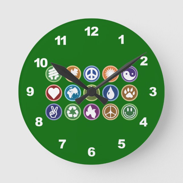 Reloj Redondo Mediano Eco Symbols (Anverso)