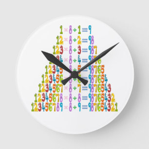 Reloj Redondo Mediano Ecuaciones de matemáticas divertidas más frías
