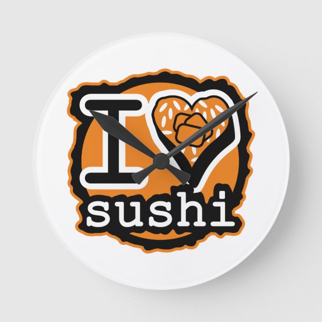 Reloj Redondo Mediano Edición de sushi de cocina jAPONESA (Anverso)