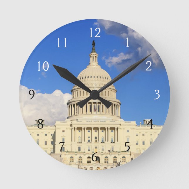 Reloj Redondo Mediano Edificio del Capitolio de los Estados Unidos, Wash (Anverso)