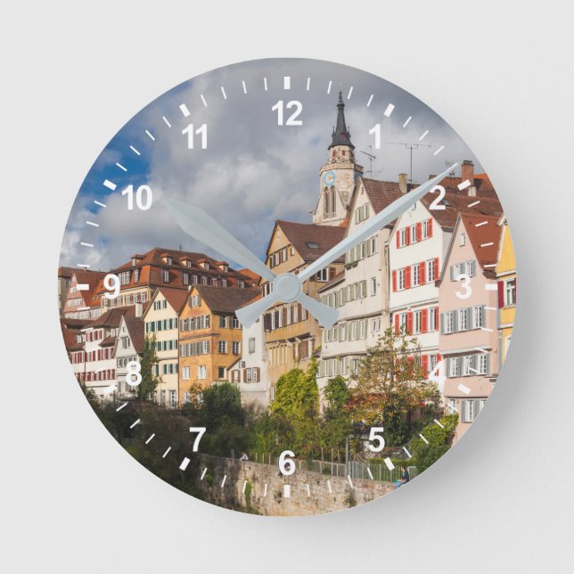 Reloj Redondo Mediano Edificios del casco antiguo| Alemania (Anverso)