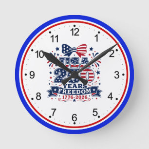 Reloj Redondo Mediano EE. UU. 250 años de libertad 1776 - 2026