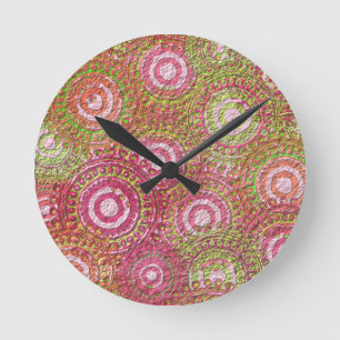Reloj Redondo Mediano Efecto de papel de desecho