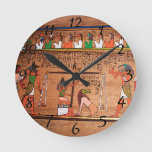 Reloj Redondo Mediano Egypt-Hieroglyphs Wall Clock