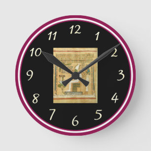 Reloj Redondo Mediano Egypt-Hieroglyphs Wall Clock