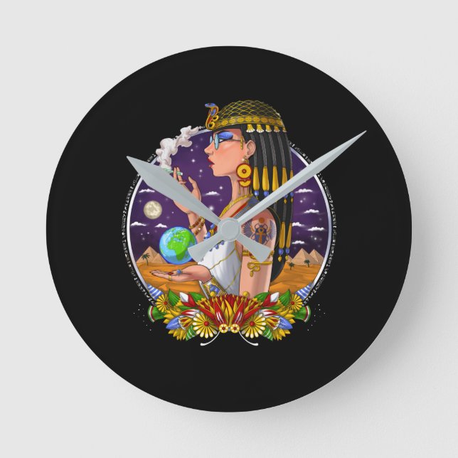 Reloj Redondo Mediano Egyptian Queen Cleopatra (Anverso)