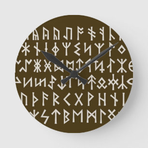 Reloj Redondo Mediano El anciano Futhark corre