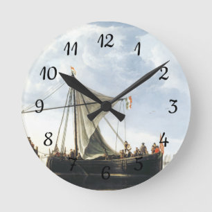 Reloj Redondo Mediano El barco de pasajeros Aelbert Cuyp