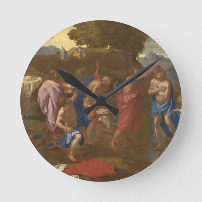 Reloj Redondo Mediano El bautismo de Cristo, 1641-42 (Anverso)