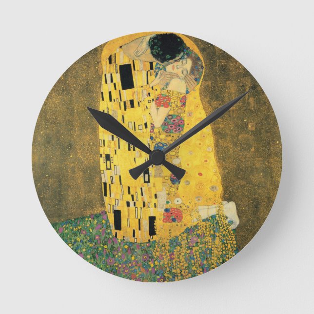 Reloj Redondo Mediano El beso - Gustavo Klimt (Anverso)