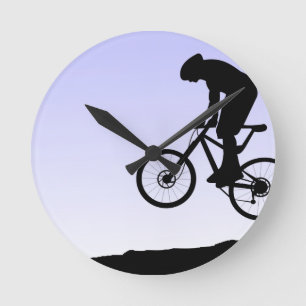 Reloj Redondo Mediano El Biking de la montaña