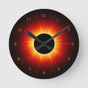 Reloj Redondo Mediano El brillar intensamente eclipse totalmente de The