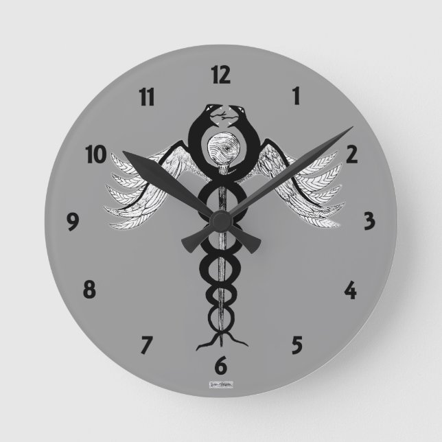 Reloj Redondo Mediano El caduceo (Anverso)