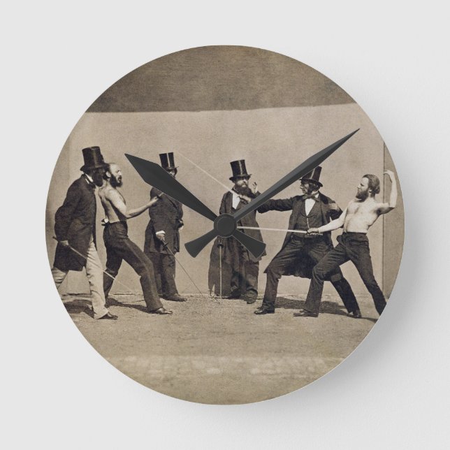 Reloj Redondo Mediano El combatir en duelo (foto) (Anverso)