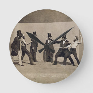 Reloj Redondo Mediano El combatir en duelo (foto)